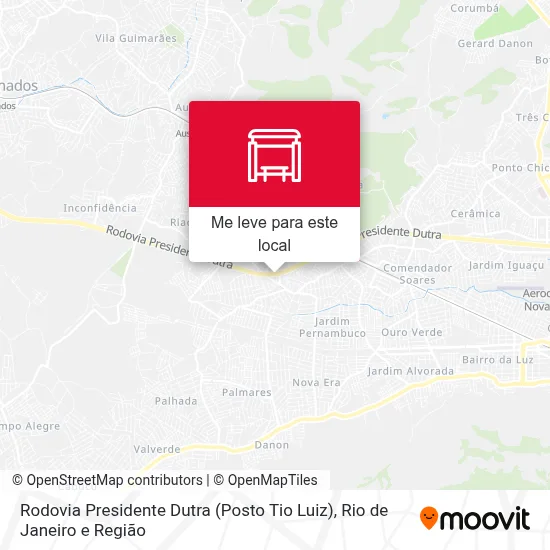 Rodovia Presidente Dutra (Posto Tio Luiz) mapa