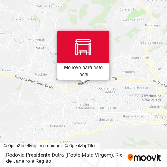 Rodovia Presidente Dutra (Posto Mata Virgem) mapa
