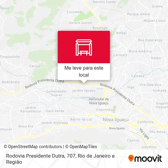 Rodovia Presidente Dutra, 707 mapa
