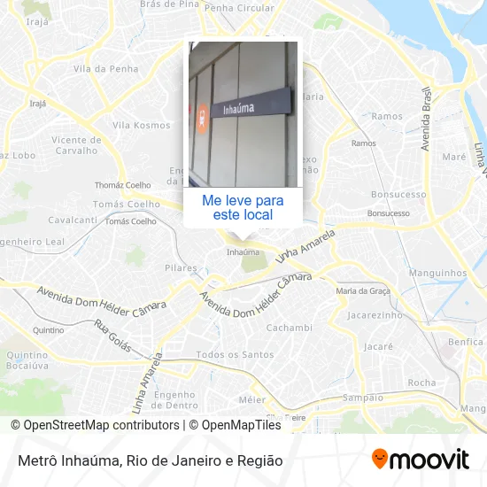 Metrô Inhaúma mapa