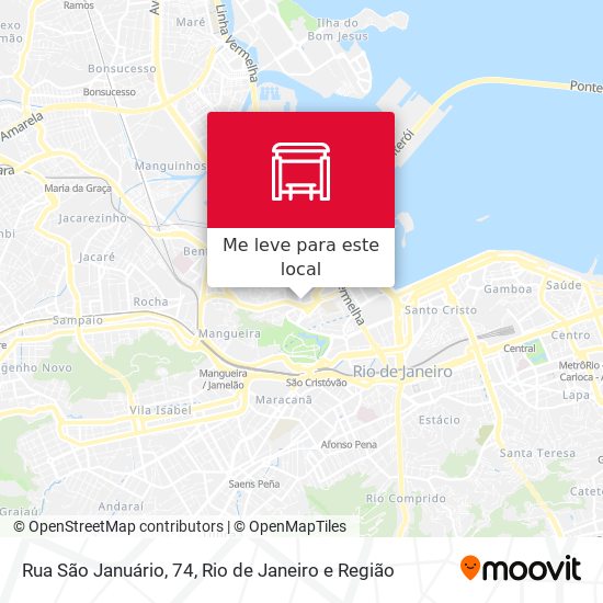 Rua São Januário, 74 mapa
