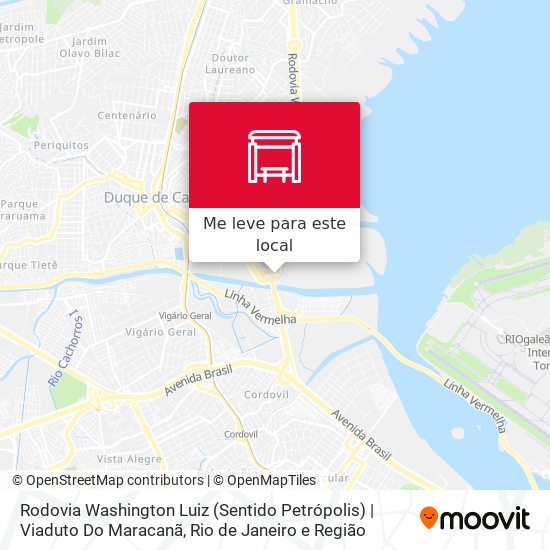 Rodovia Washington Luiz (Sentido Petrópolis) | Viaduto Do Maracanã mapa