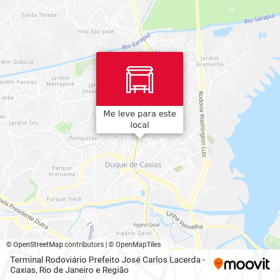 Terminal Rodoviário Prefeito José Carlos Lacerda - Caxias mapa