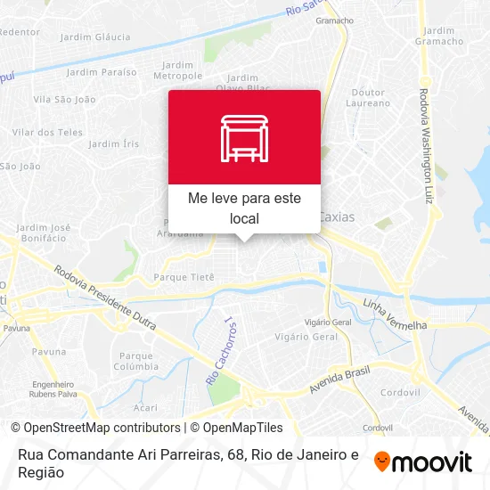 Rua Comandante Ari Parreiras, 68 mapa