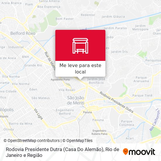 Rodovia Presidente Dutra (Casa Do Alemão) mapa