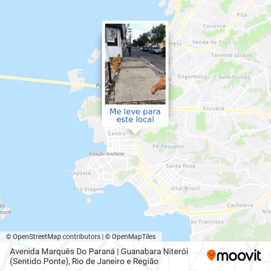 Avenida Marquês Do Paraná | Guanabara Niterói (Sentido Ponte) mapa
