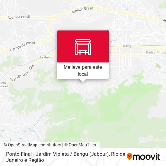 Ponto Final - Jardim Violeta / Bangu (Jabour) mapa