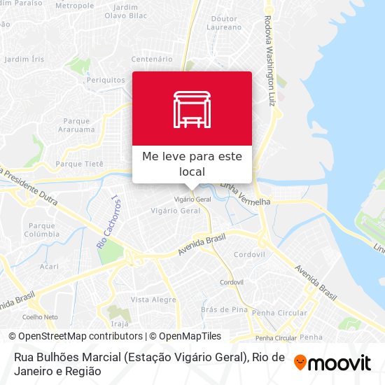 Rua Bulhões Marcial (Estação Vigário Geral) mapa