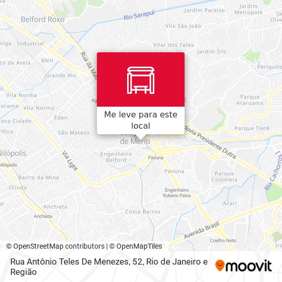 Rua Antônio Teles De Menezes, 52 mapa