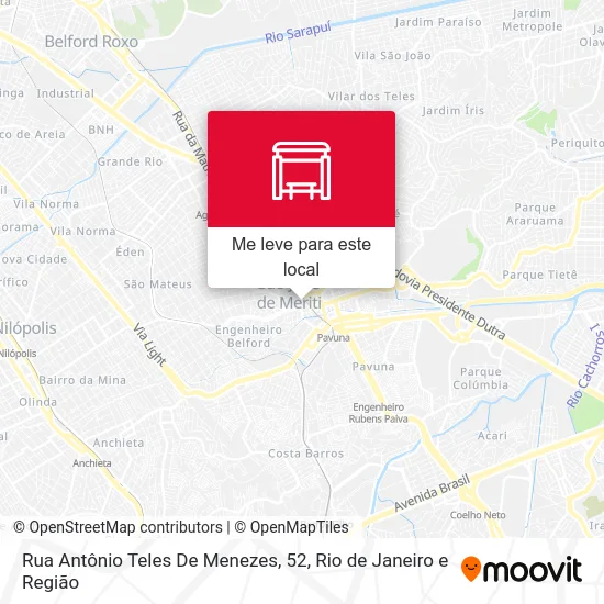 Rua Antônio Teles De Menezes, 52 mapa