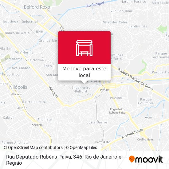 Rua Deputado Rubéns Paiva, 346 mapa