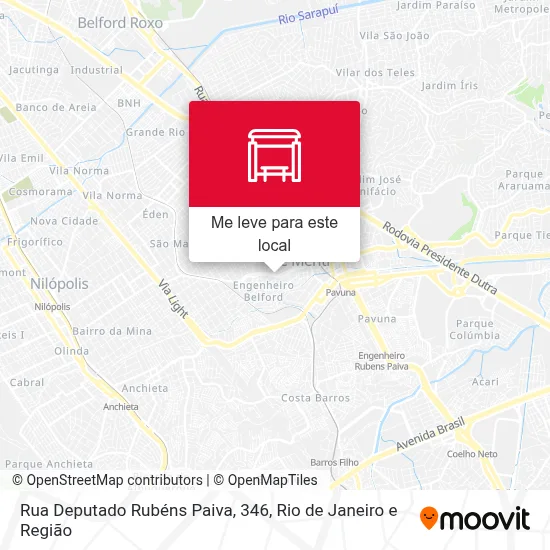 Rua Deputado Rubéns Paiva, 346 mapa