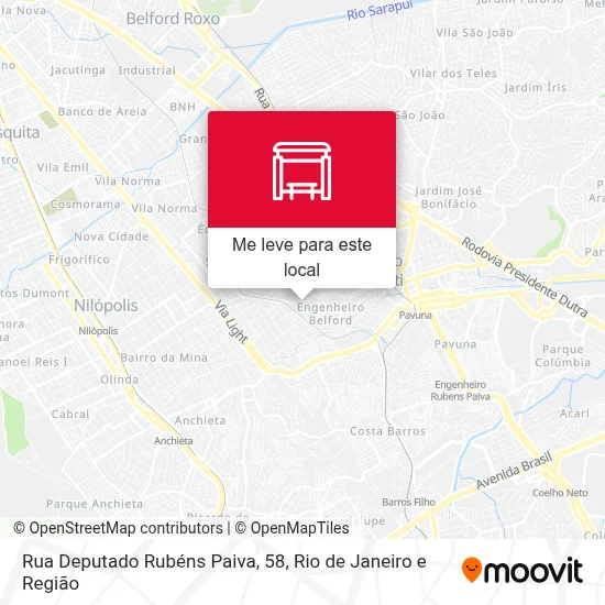 Rua Deputado Rubéns Paiva, 58 mapa