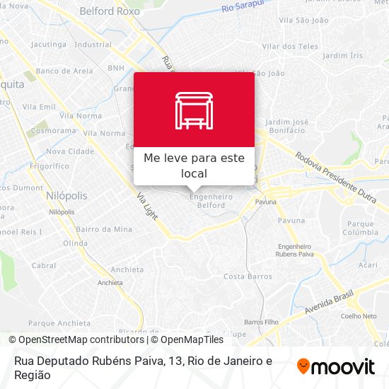 Rua Deputado Rubéns Paiva, 13 mapa