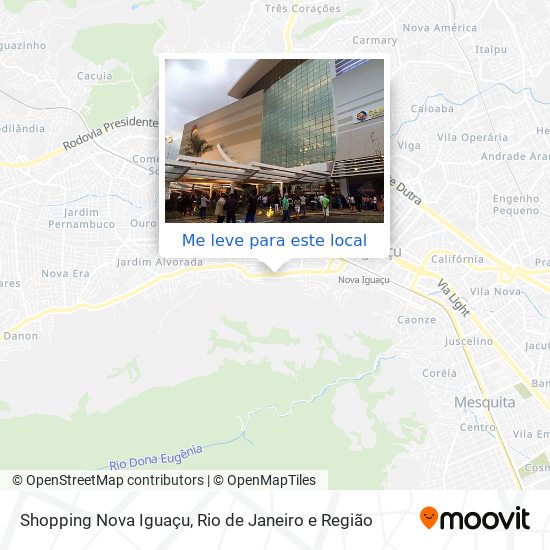 Shopping Nova Iguaçu mapa