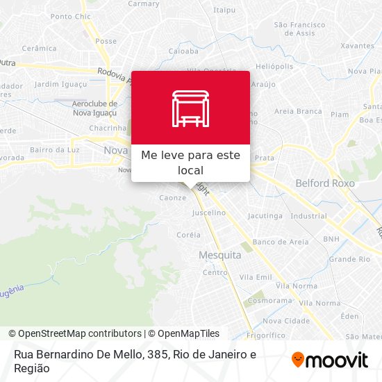 Rua Bernardino De Mello, 385 mapa