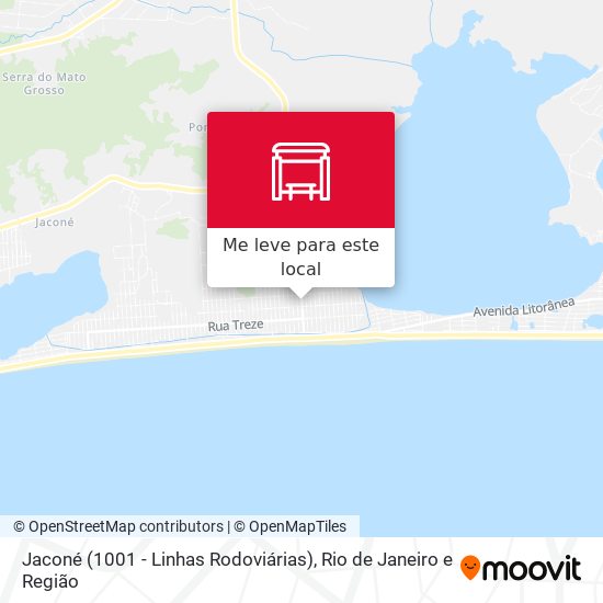 Jaconé (1001 - Linhas Rodoviárias) mapa