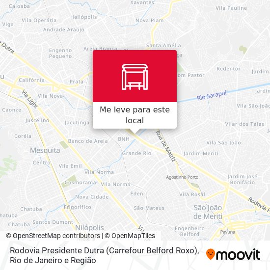 Rodovia Presidente Dutra (Carrefour Belford Roxo) mapa