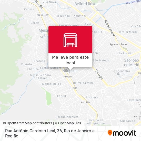 Rua Antônio Cardoso Leal, 36 mapa