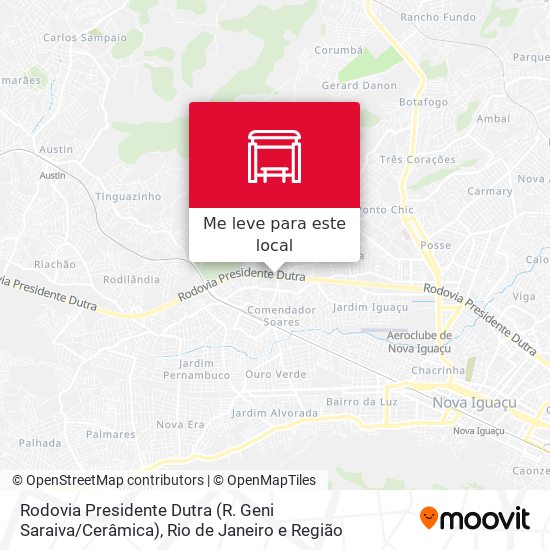 Rodovia Presidente Dutra (R. Geni Saraiva / Cerâmica) mapa