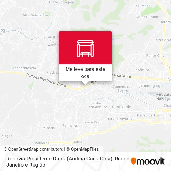 Rodovia Presidente Dutra (Andina Coca-Cola) mapa
