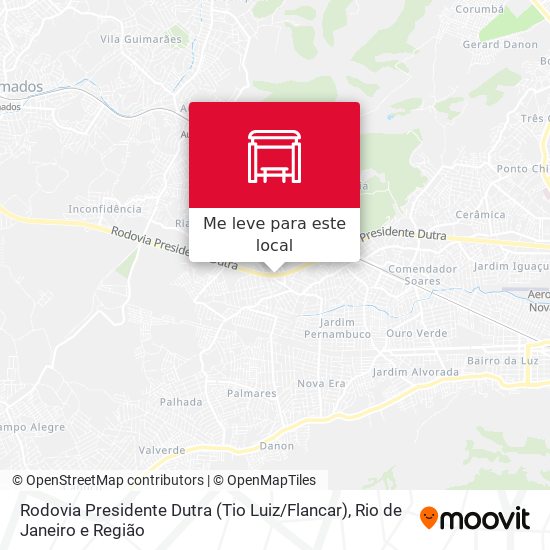 Rodovia Presidente Dutra (Tio Luiz / Flancar) mapa