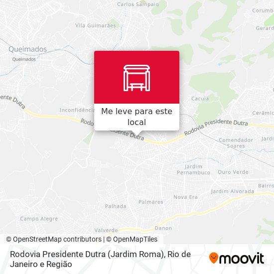 Rodovia Presidente Dutra (Jardim Roma) mapa