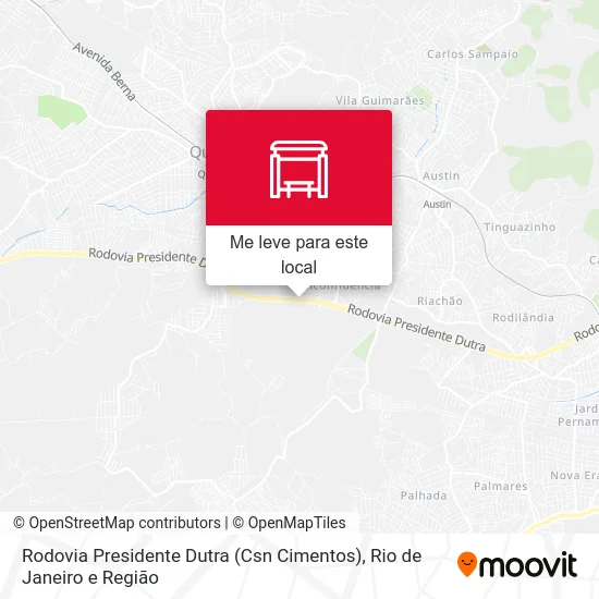 Rodovia Presidente Dutra (Csn Cimentos) mapa