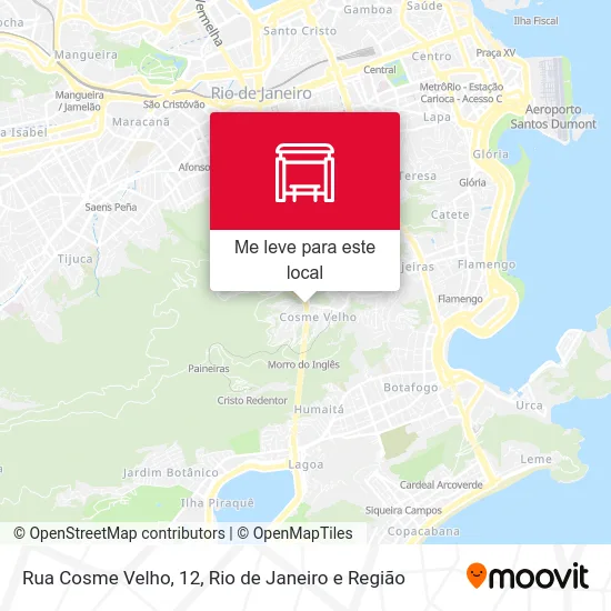 Rua Cosme Velho, 12 mapa