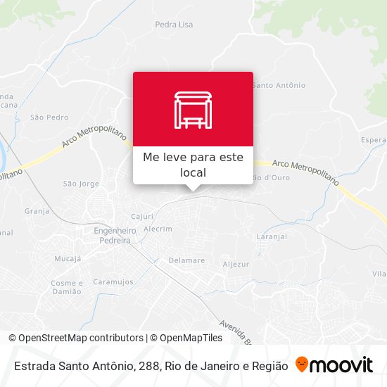 Estrada Santo Antônio, 288 mapa