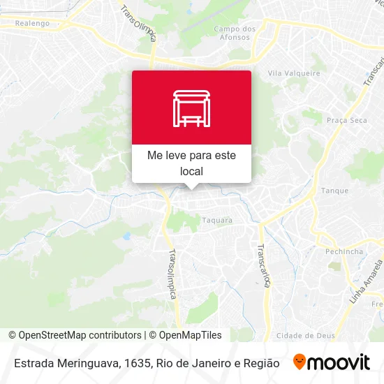 Estrada Meringuava, 1635 mapa