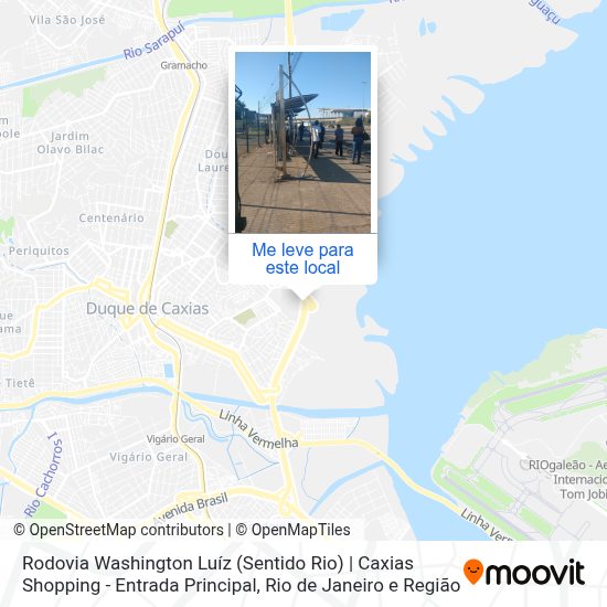 Como chegar até Rodovia Washington Luiz (Sentido Rio) Caxias Shopping Entrada Principal em