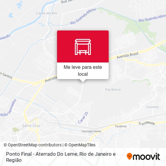 Ponto Final - Aterrado Do Leme mapa