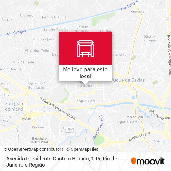 Avenida Presidente Castelo Branco, 105 mapa