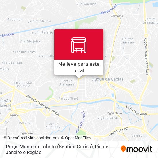 Praça Monteiro Lobato (Sentido Caxias) mapa