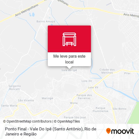 Ponto Final - Vale Do Ipê (Santo Antônio) mapa