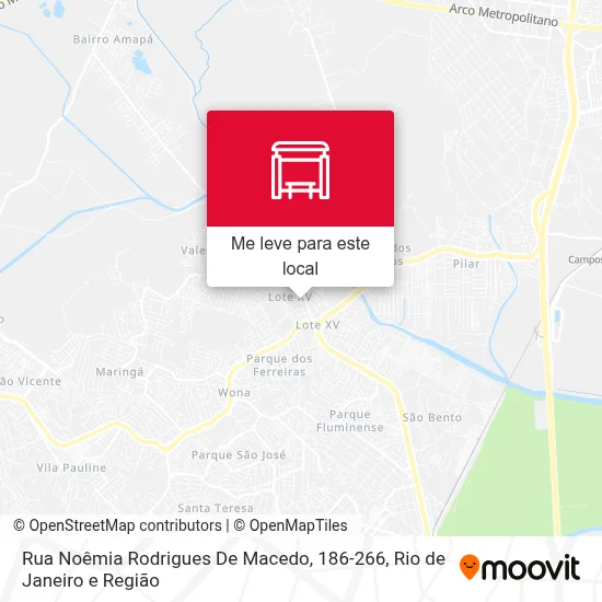 Rua Noêmia Rodrigues De Macedo, 186-266 mapa