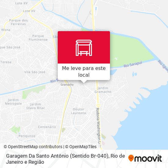 Garagem Da Santo Antônio (Sentido Br-040) mapa