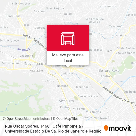 Rua Oscar Soares, 1466 | Café Pimpinela / Universidade Estácio De Sá mapa