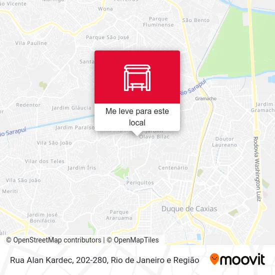 Rua Alan Kardec, 202-280 mapa