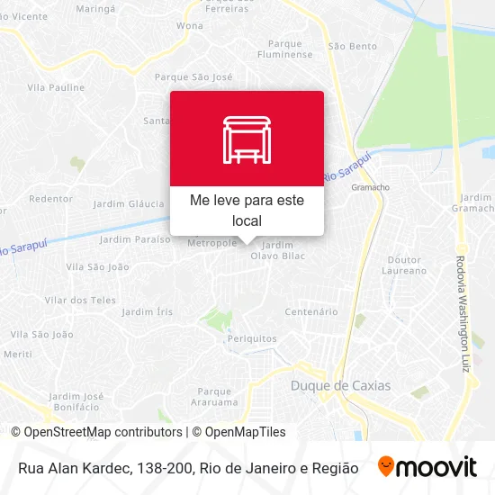 Rua Alan Kardec, 138-200 mapa