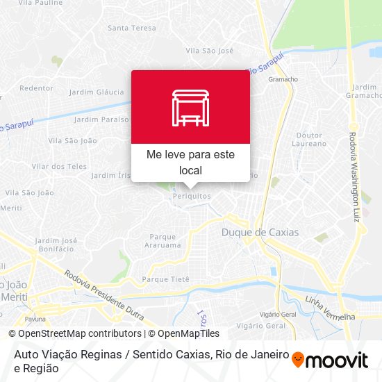Auto Viação Reginas / Sentido Caxias mapa