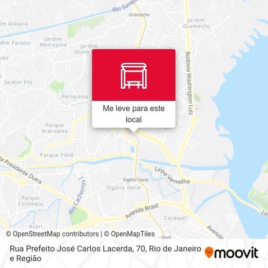 Rua Prefeito José Carlos Lacerda, 70 mapa