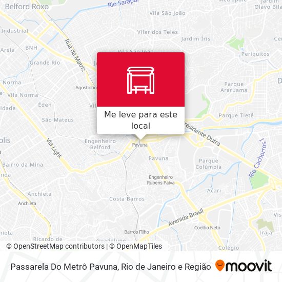 Passarela Do Metrô Pavuna mapa