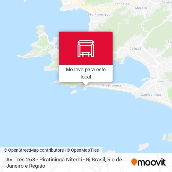 Av. Três 268 - Piratininga Niterói - Rj Brasil mapa