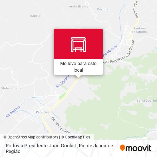 Rodovia Presidente João Goulart mapa