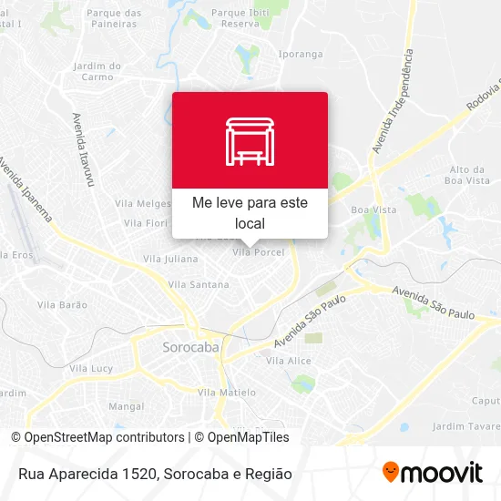 Rua Aparecida 1520 mapa