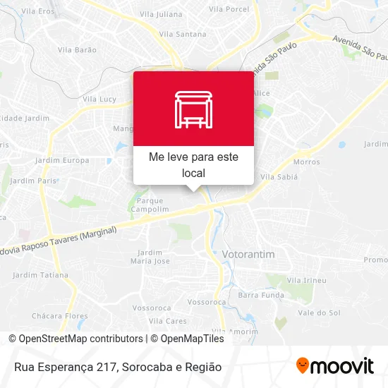 Rua Esperança 217 mapa