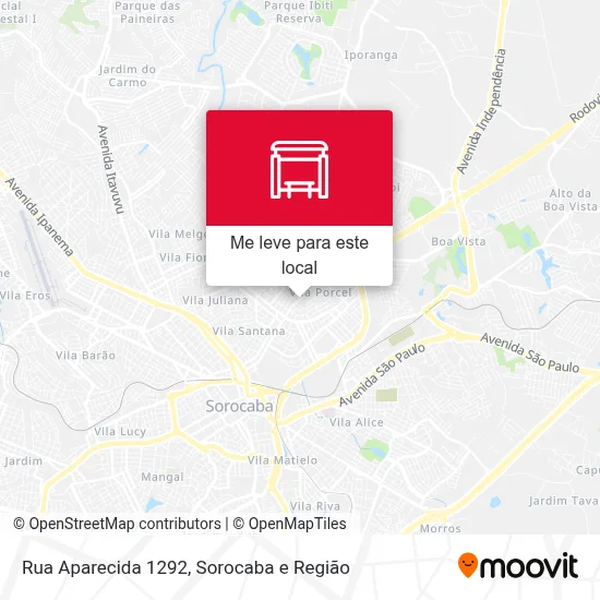 Rua Aparecida 1292 mapa