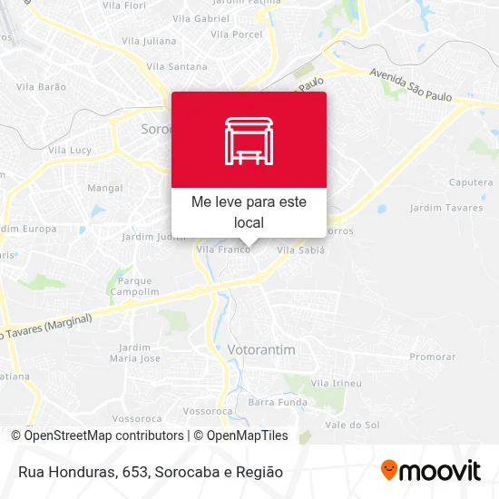 Rua Honduras, 653 mapa